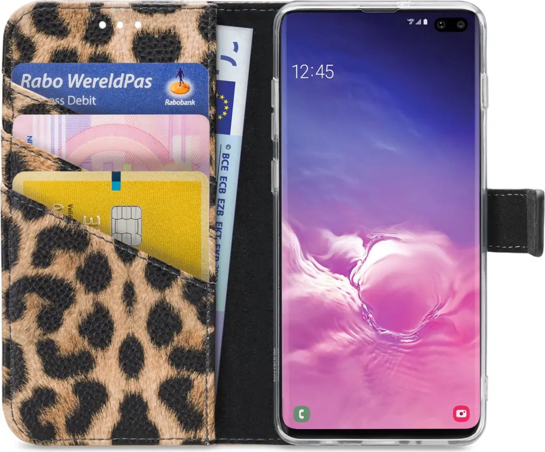 My Style MSFWLT1018 Telefoonhoesje Samsung Galaxy S10+ - 3 Pasjes - Bruin