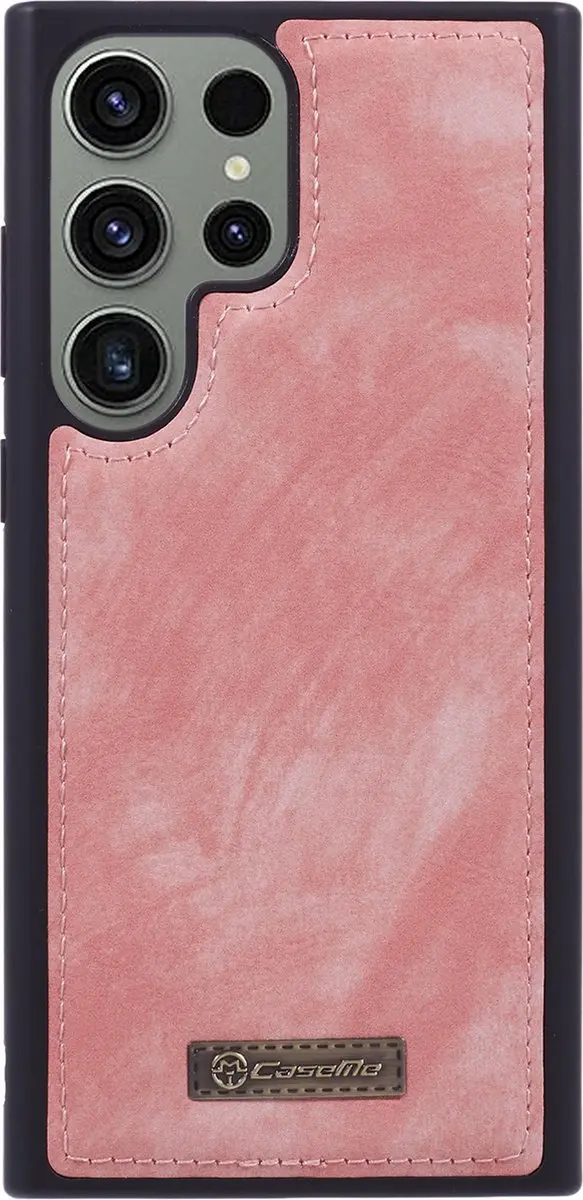 Caseme Hoesje Samsung Galaxy S23 Ultra Lichtroze - 8 Pasjes