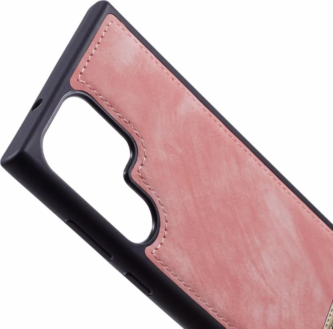Caseme Hoesje Samsung Galaxy S23 Ultra Lichtroze - 8 Pasjes