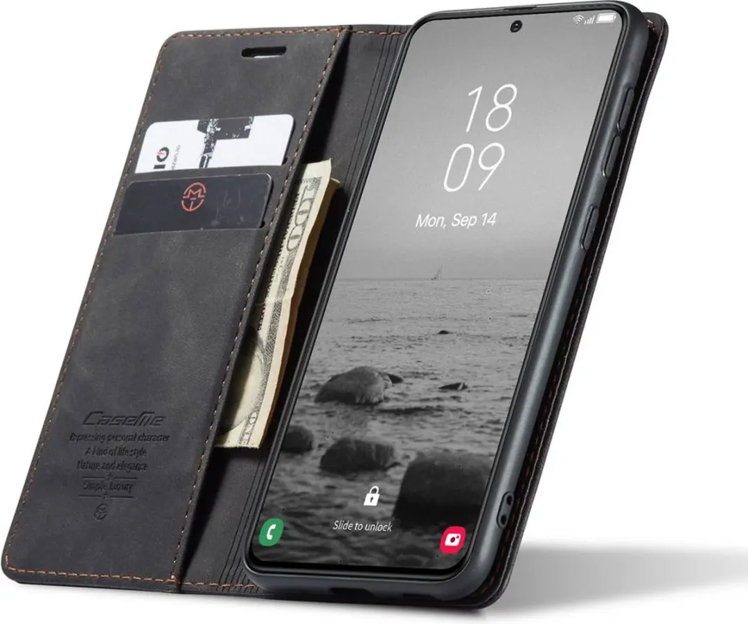 Caseme Samsung Galaxy S23 Bookcase Hoesje CSM-38055 - Zwart