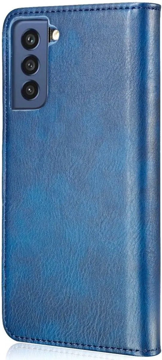 DG.MING Book Case Back Cover Blauw - 3 Stuks - Samsung Galaxy S21 FE