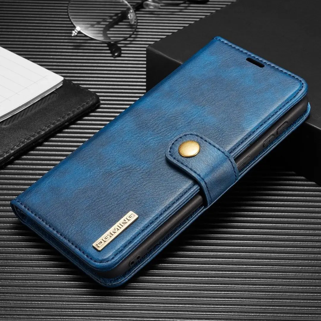 DG.MING Book Case Back Cover Blauw - 3 Stuks - Samsung Galaxy S21 FE