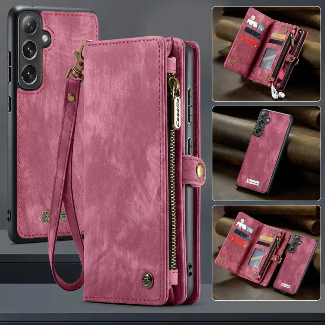 Caseme 008 Book Case & Back Cover Samsung Galaxy S25 Plus - 8 Pasjes - Pink