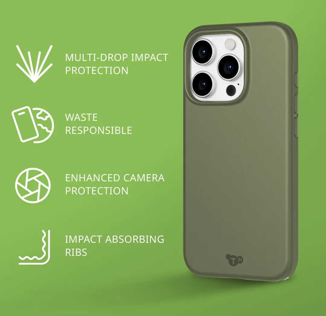Tech21 Evo Lite iPhone 15 Pro Hoesje T21-10451 - Khaki Green