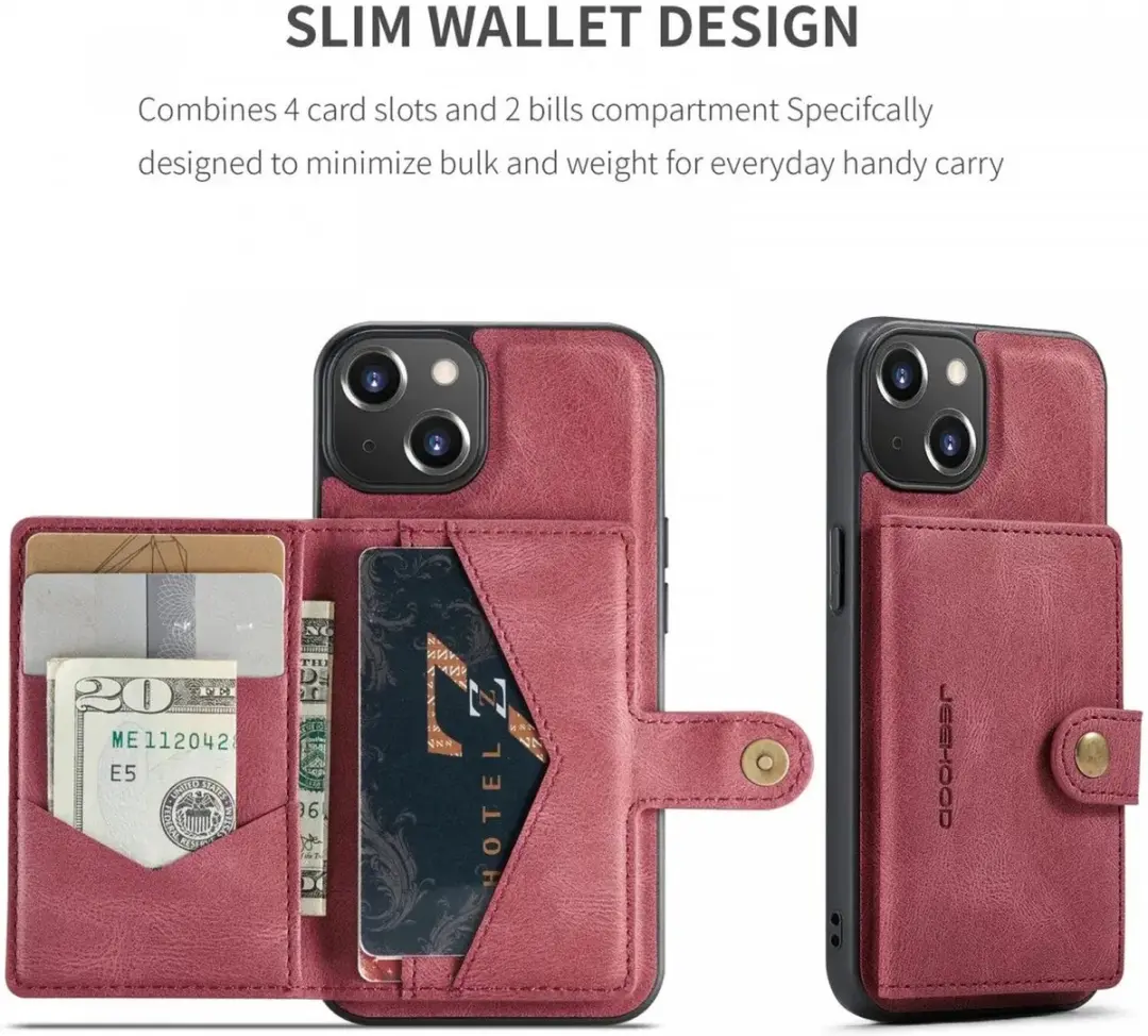 Caseme JH-01 Hoesje iPhone 15 Plus - Rood