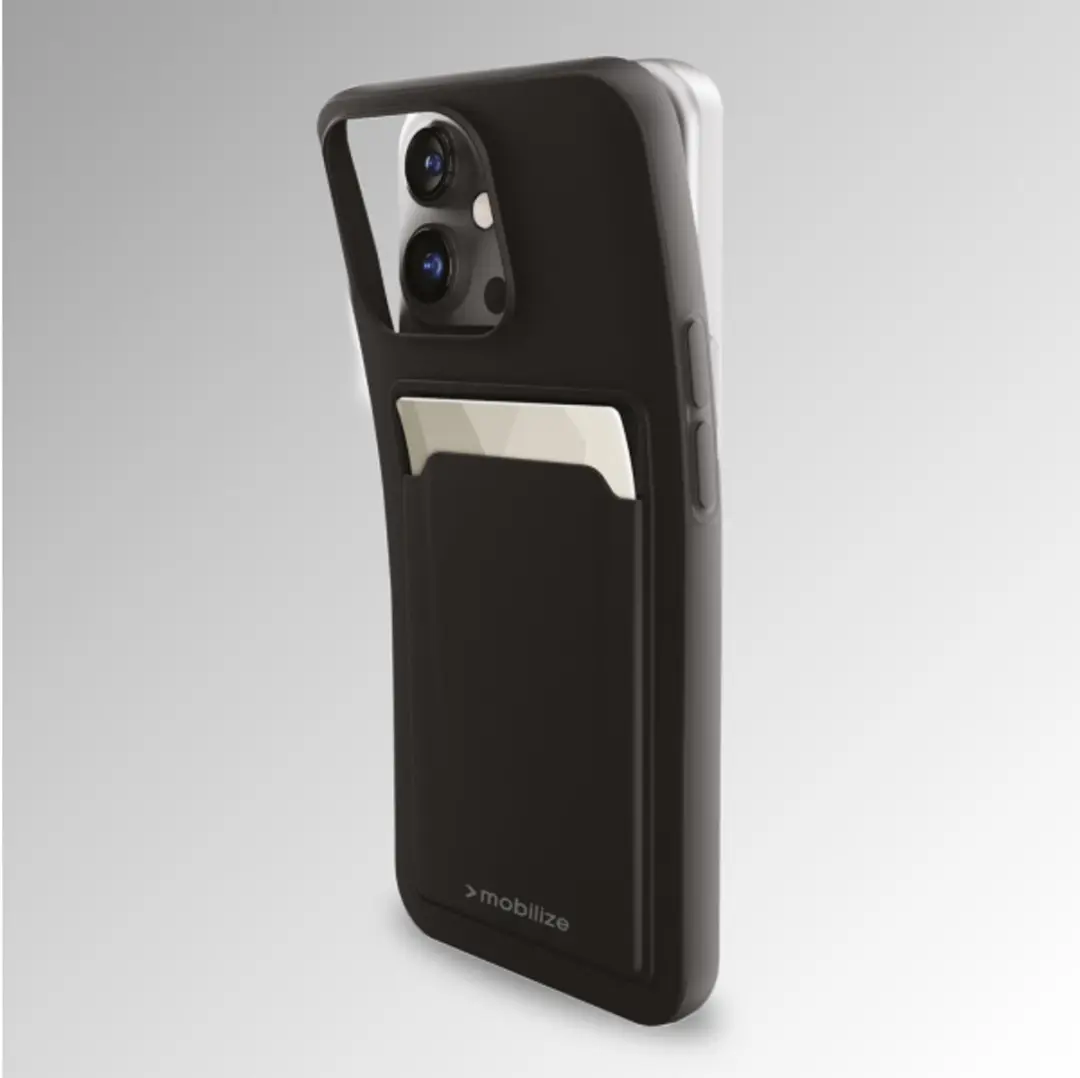 Mobilize Rubber Gelly Card Case iPhone 17 - Matt Black