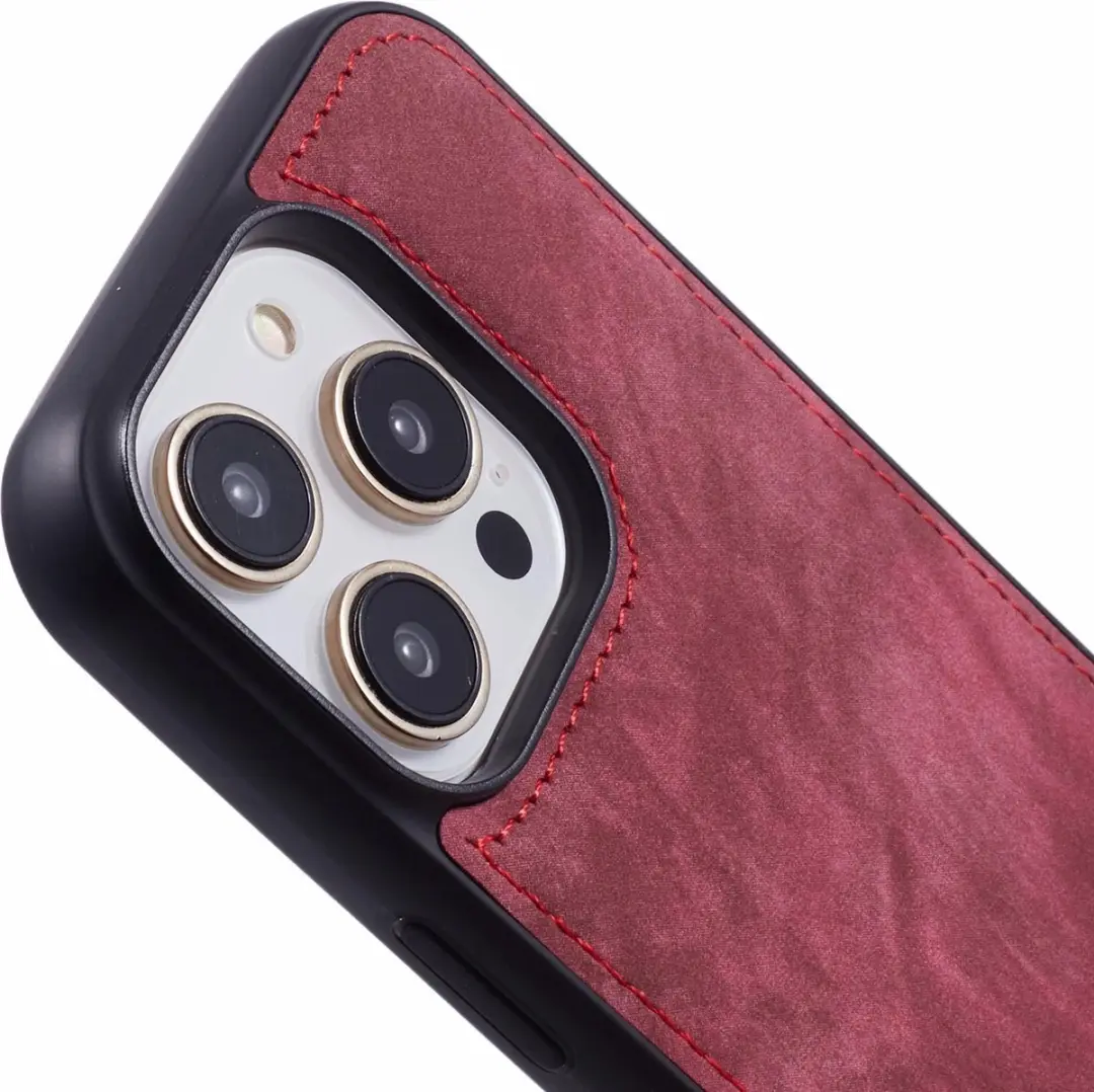 Caseme iPhone 14 Pro Hoesje - Backcover Rood - 8 Pasjes
