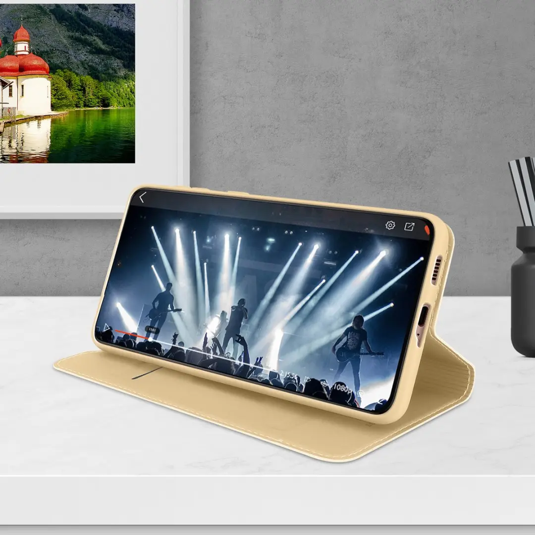 Dux Ducis Skin Pro Series FOLIO-DUX-GD-S21P Hoesje - Samsung Galaxy S21 Plus - Goud