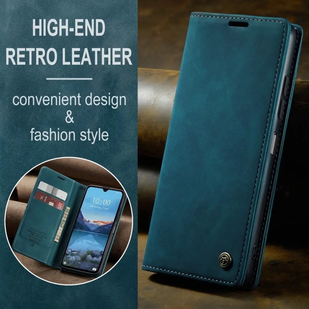 Caseme 013 Book Case Hoesje Xiaomi Redmi 14C - Blauw