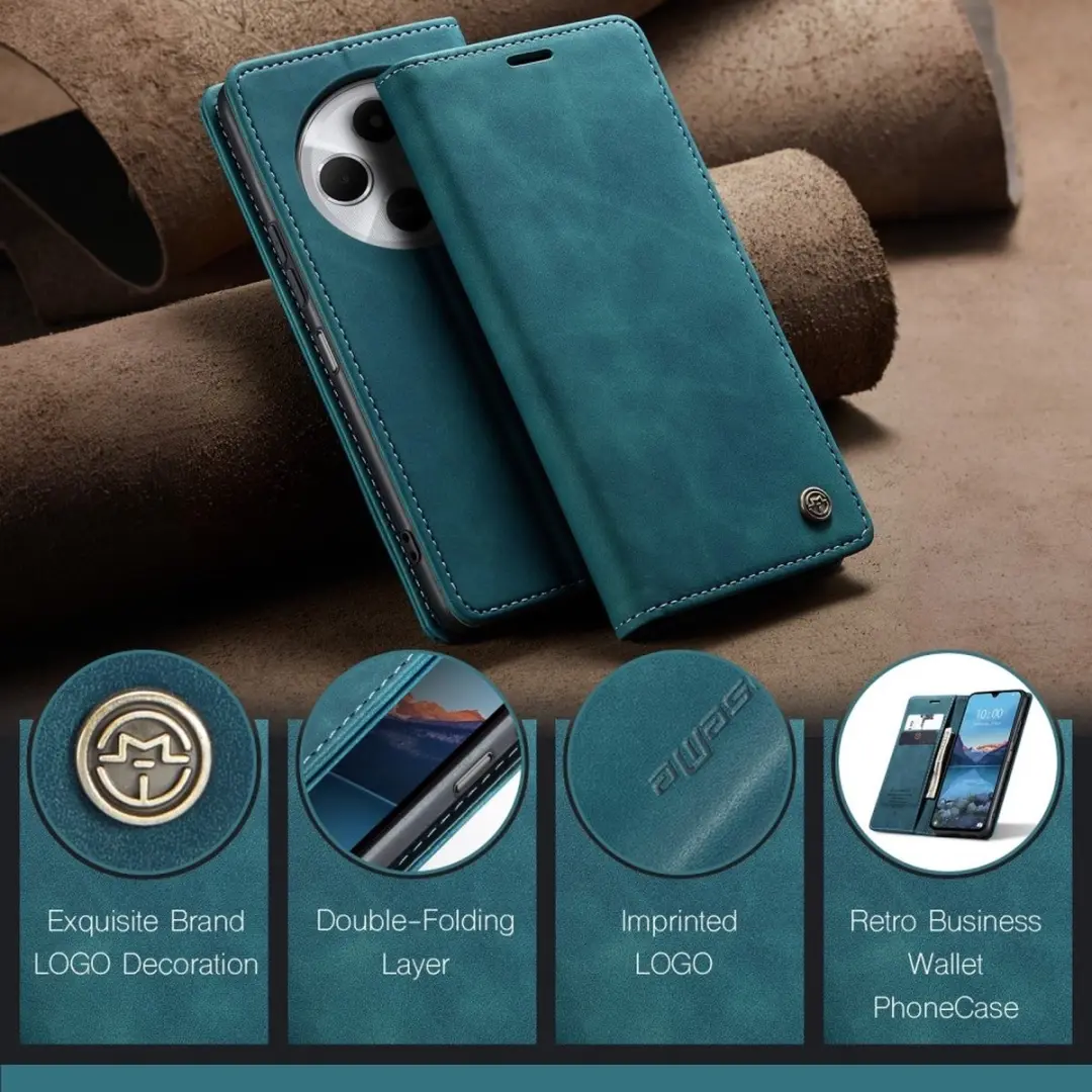 Caseme 013 Book Case Hoesje Xiaomi Redmi 14C - Blauw