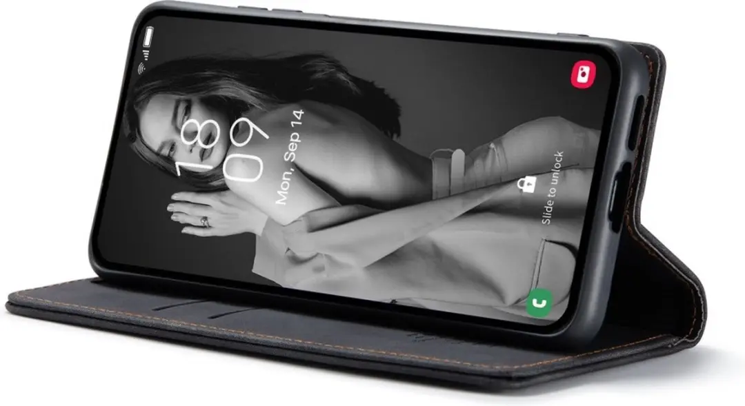 Caseme 013 Book Case Hoesje Samsung Galaxy A55 - Zwart