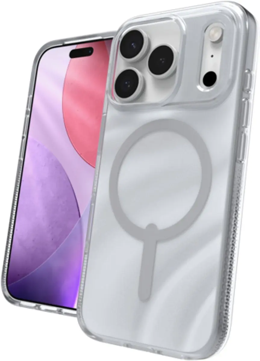ZAGG Milan Snap Hoesje iPhone 17 Pro - 702318994 - MagSafe - Glitter Grijs