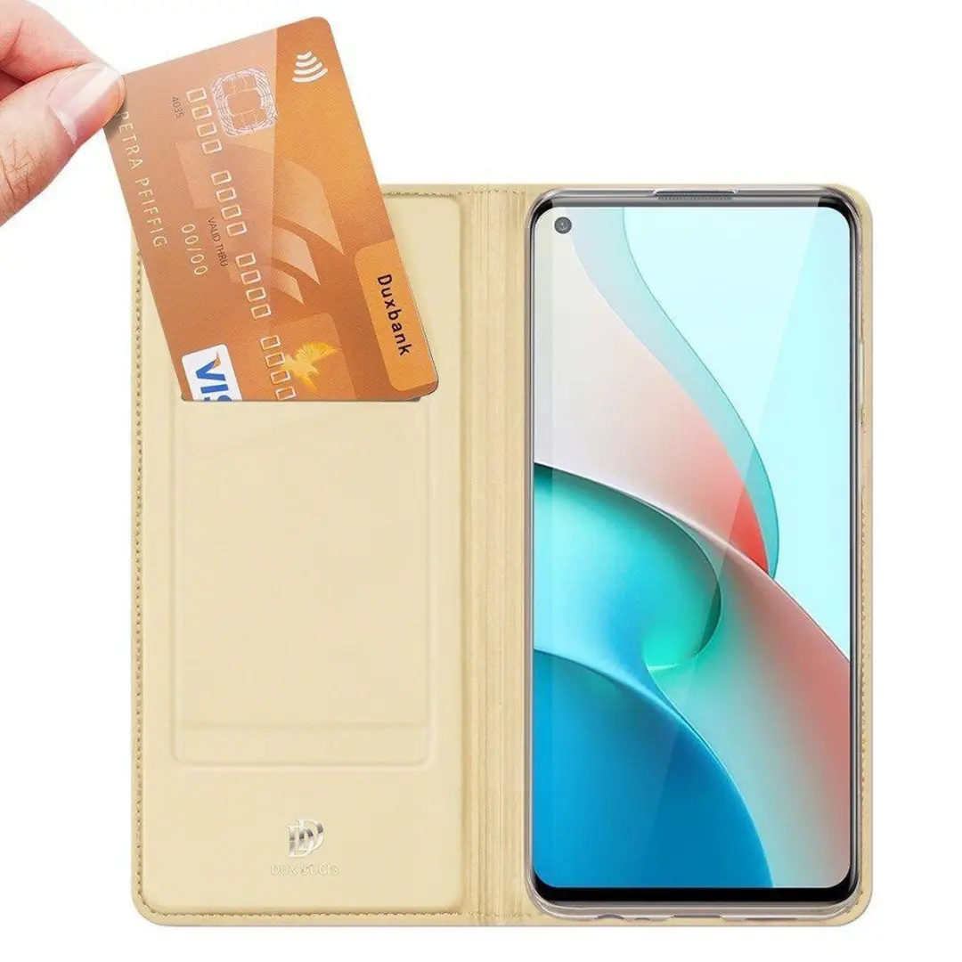 Dux Ducis Skin Pro Xiaomi Redmi Note 9T Hoesje - Goud FOLIO-PRO-GD-NT9T