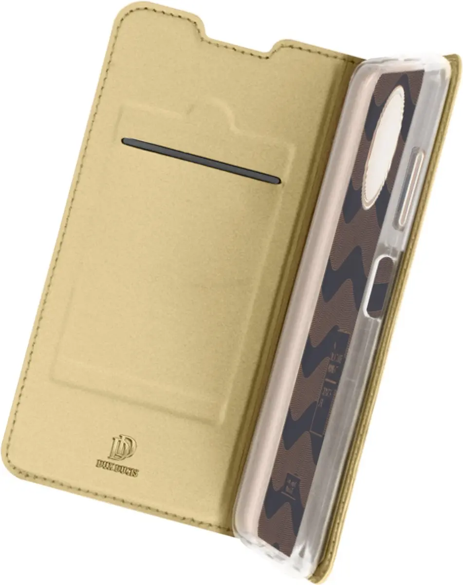 Dux Ducis Skin Pro Xiaomi Redmi Note 9T Hoesje - Goud FOLIO-PRO-GD-NT9T