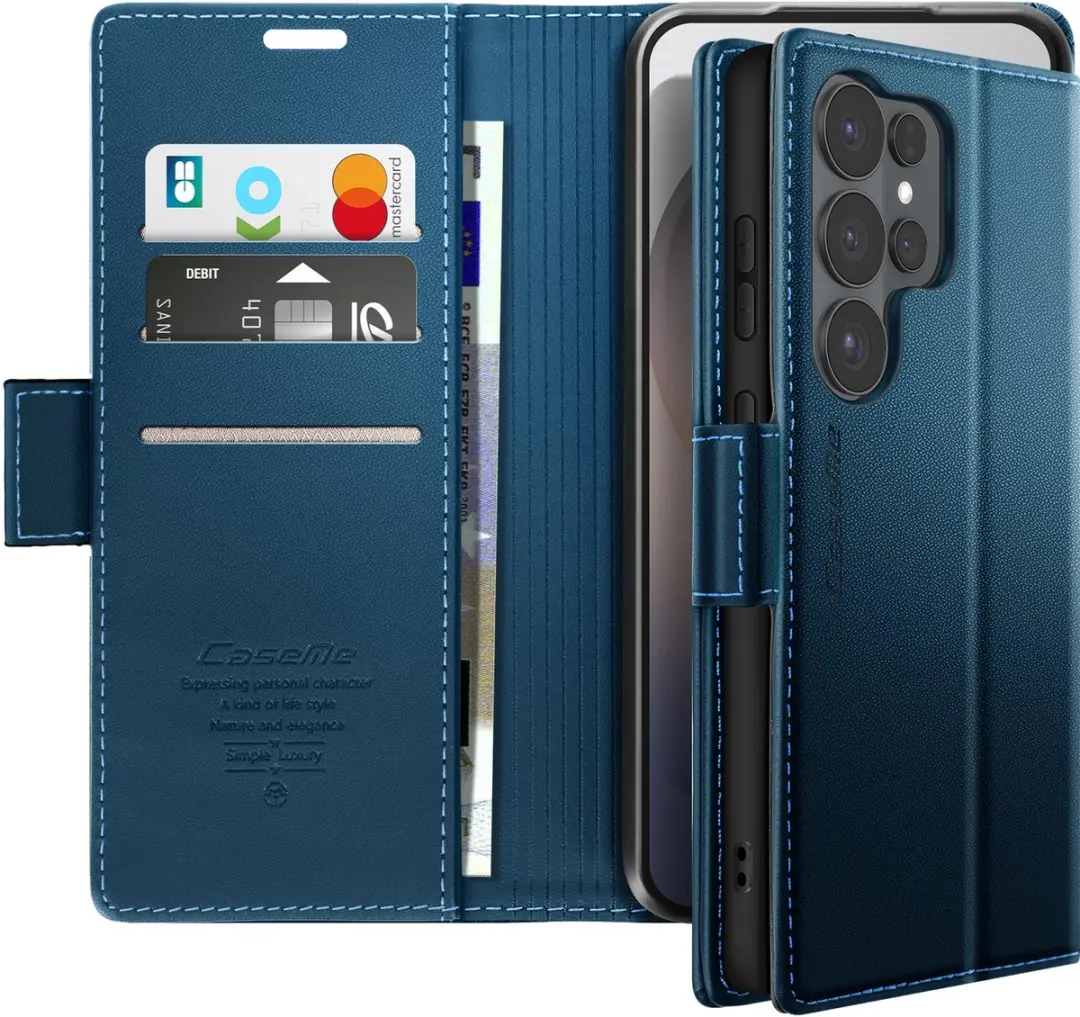 Caseme Etui Galaxy S26 Ultra Anti-RFID Nachtblauw FOLIO-KAZME-BL-S26U