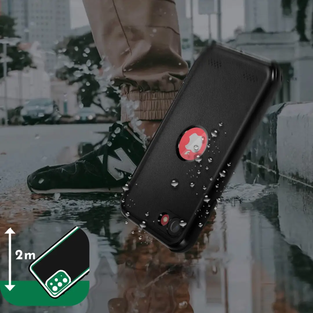 Redpepper Hoesje iPhone SE 2022/2020/8/7 - Waterdicht Zwart - afbeelding 6 van 6