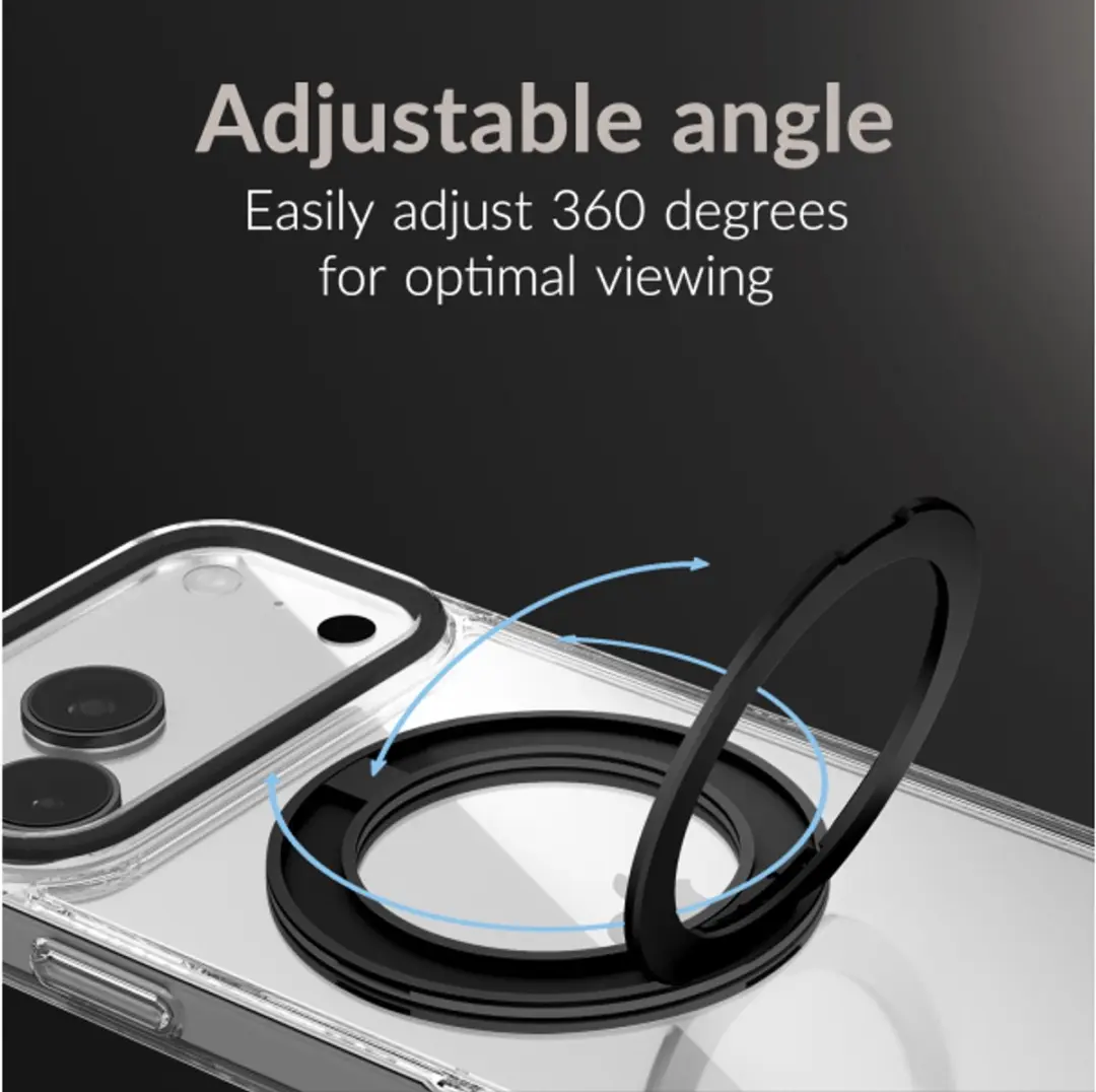 Mobilize 360 MOB360IP17PMCLBL iPhone 17 Pro Max Hoesje - MagSafe Ring - Zwart