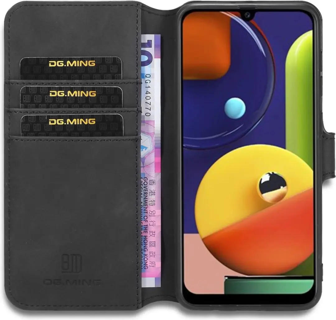 DG.MING Hoesje Samsung Galaxy S7 Edge - 3 Pasjes - Zwart - afbeelding 6 van 6