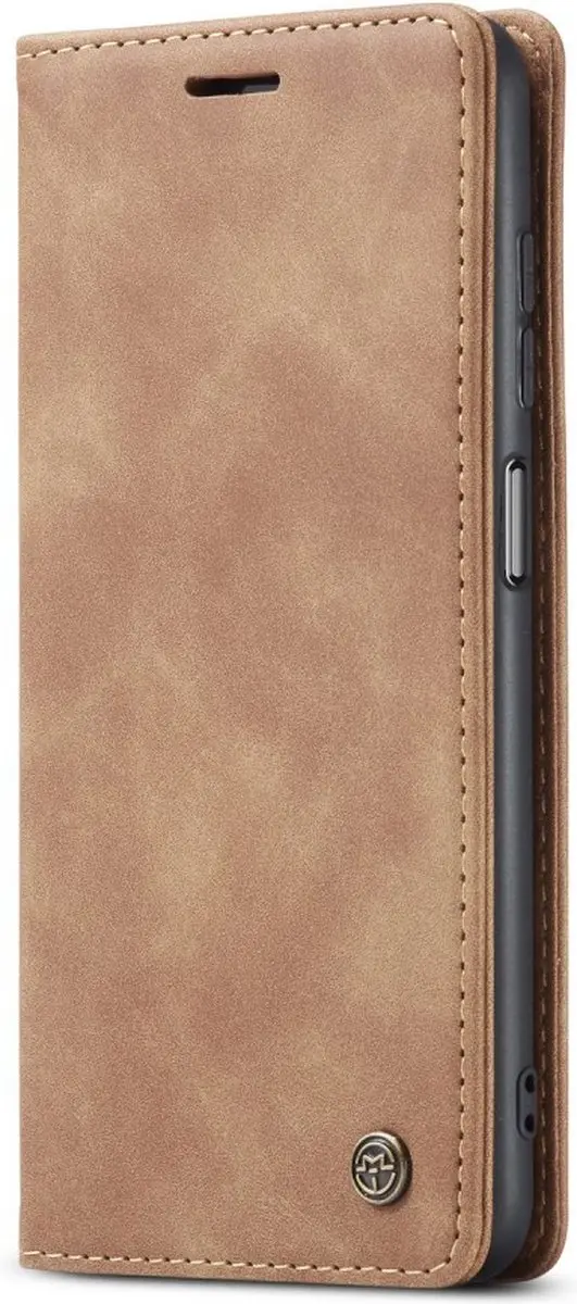 Caseme 013 Book Case Hoesje Samsung Galaxy A12 - 2 Pasjes - Bruin