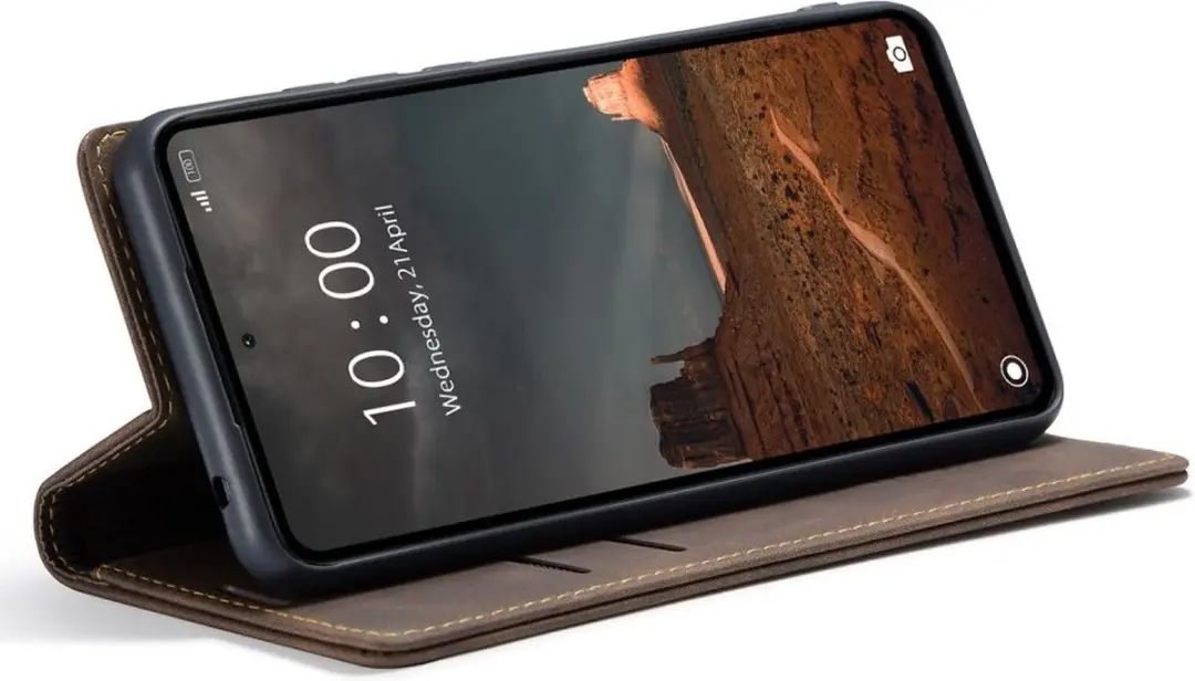 Caseme 013 Xiaomi Redmi 12C Book Case - 2 Pasjes - Coffee