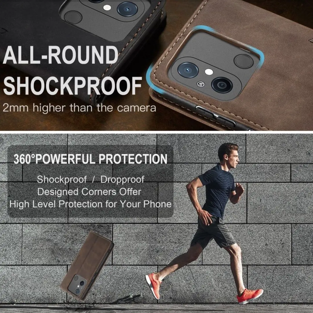 Caseme 013 Xiaomi Redmi 12C Book Case - 2 Pasjes - Coffee