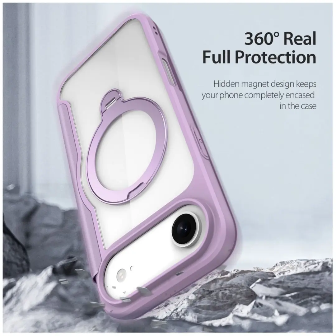 Dux Ducis Skin X Pro Hoesje iPhone Air - MagSafe - RFID - Transparant Paars