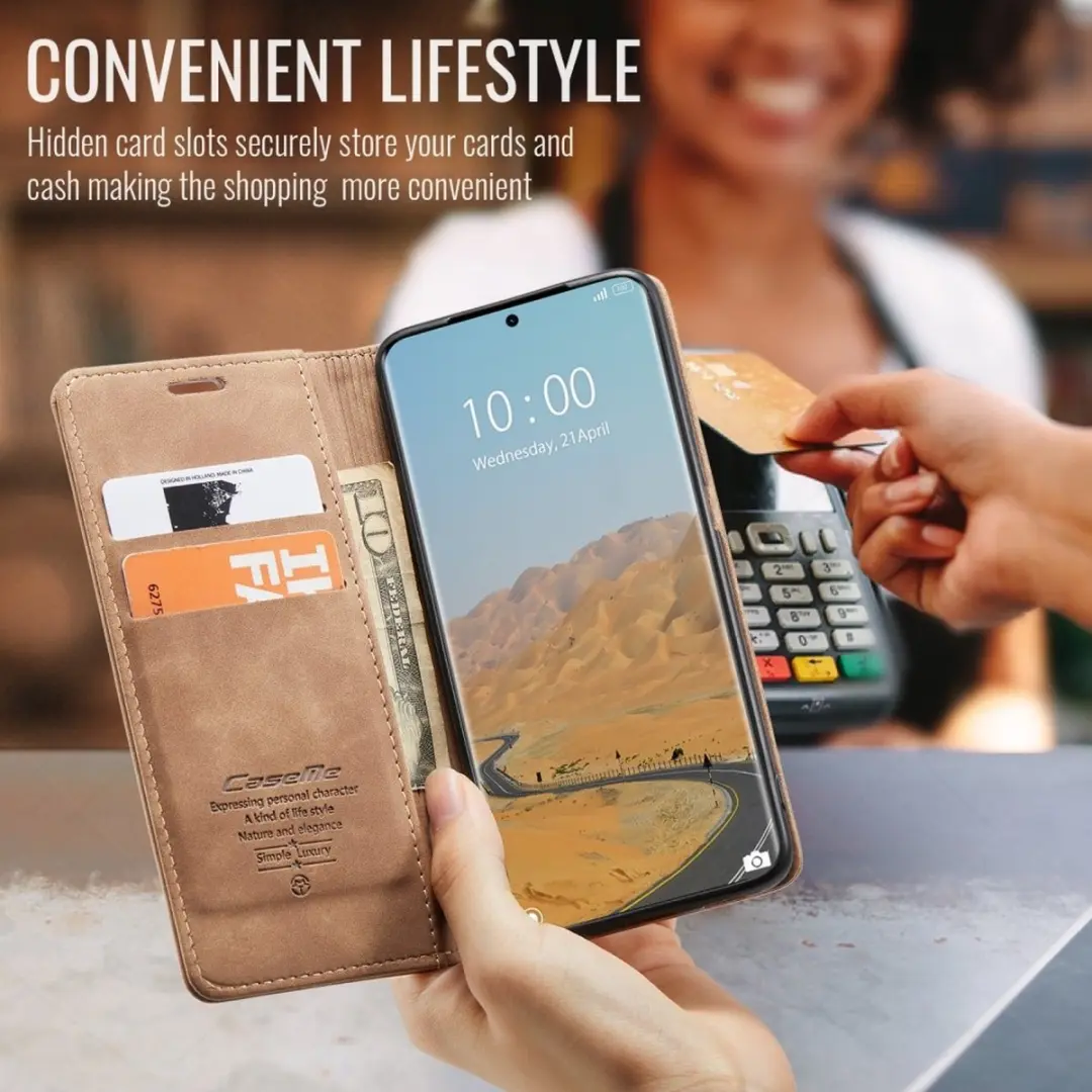 Caseme 013 Book Case Hoesje - Xiaomi Redmi Note 14 Pro - Bruin