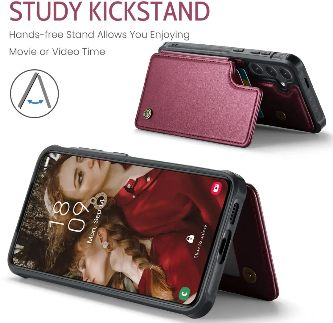 Caseme C22 Hoesje Samsung Galaxy S25 FE - Roze - 5 Pasjes