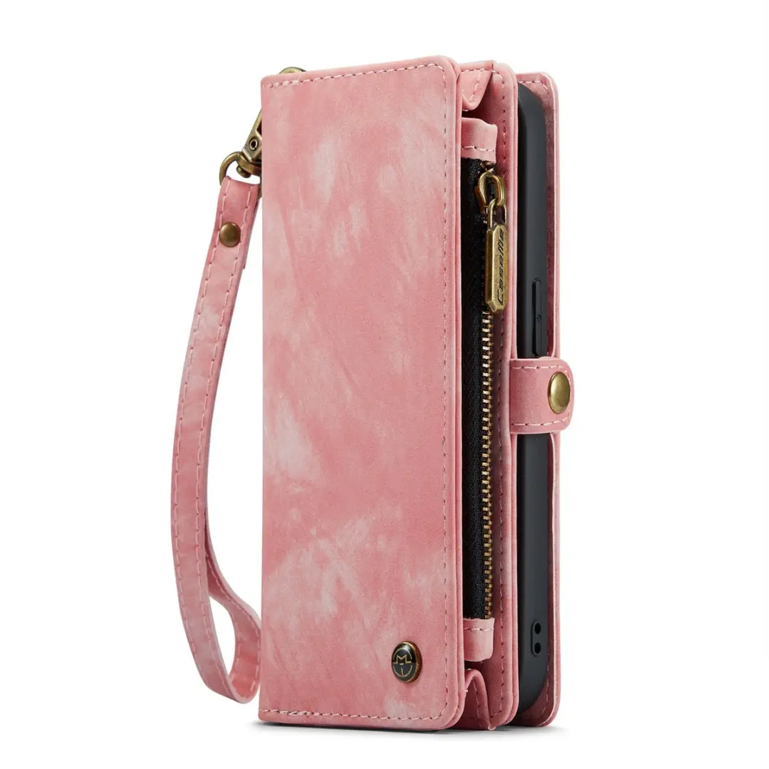 Caseme iPhone 14 Pro Hoesje Roze - 8 Pasjes