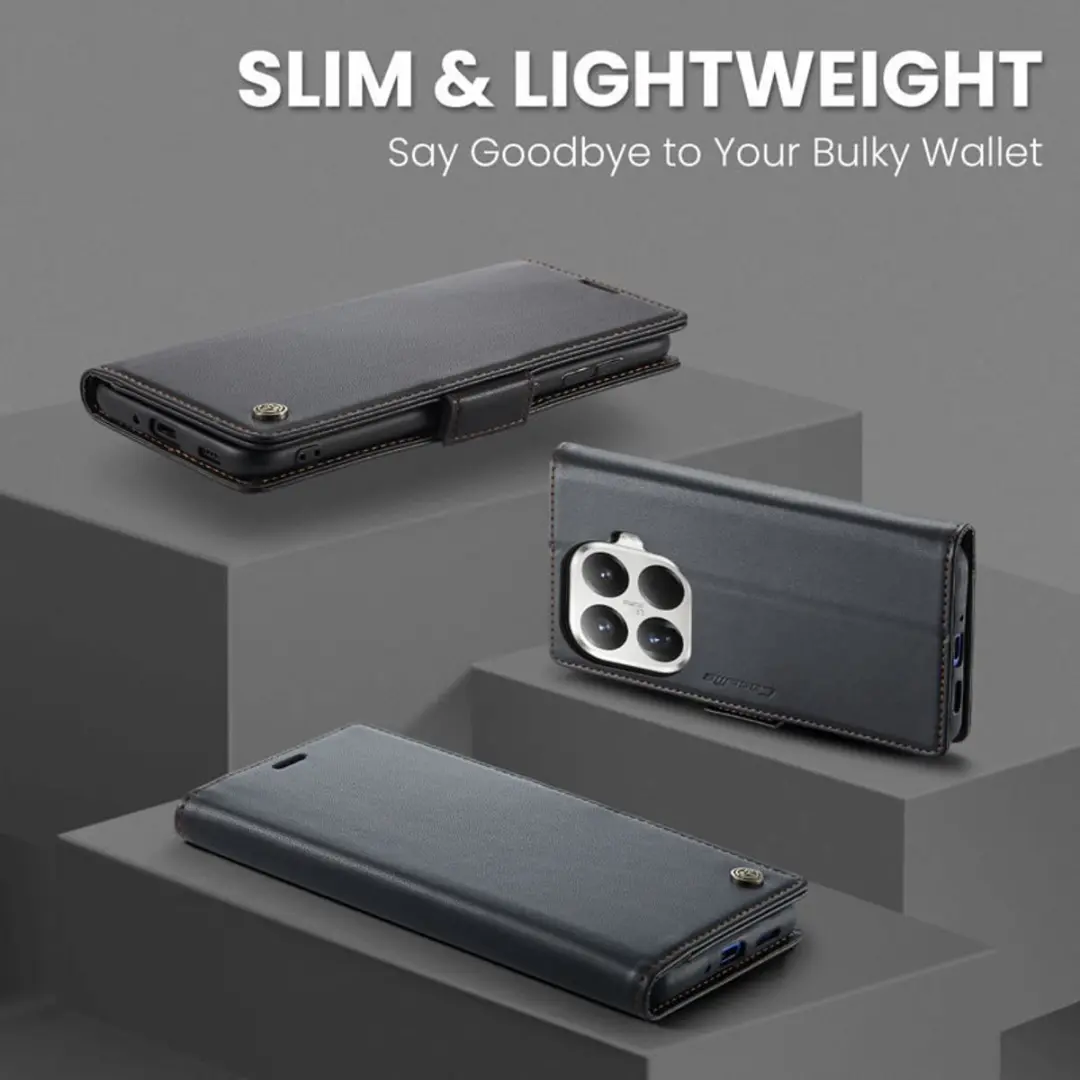Caseme Wallet Case Xiaomi 15T Pro RFID - Zwart