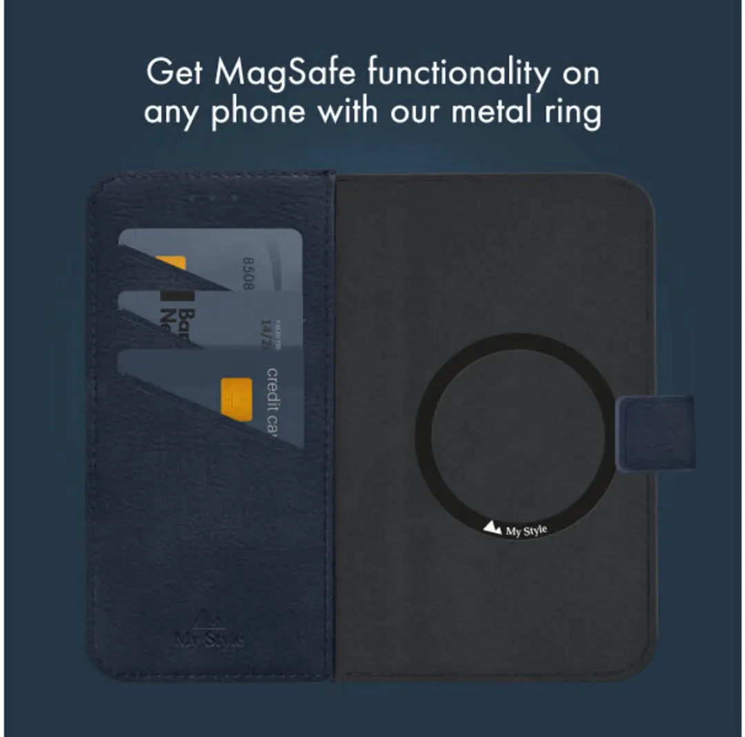 My Style Universal MagSafe Wallet - 3 Pasjes - Midnight Blue