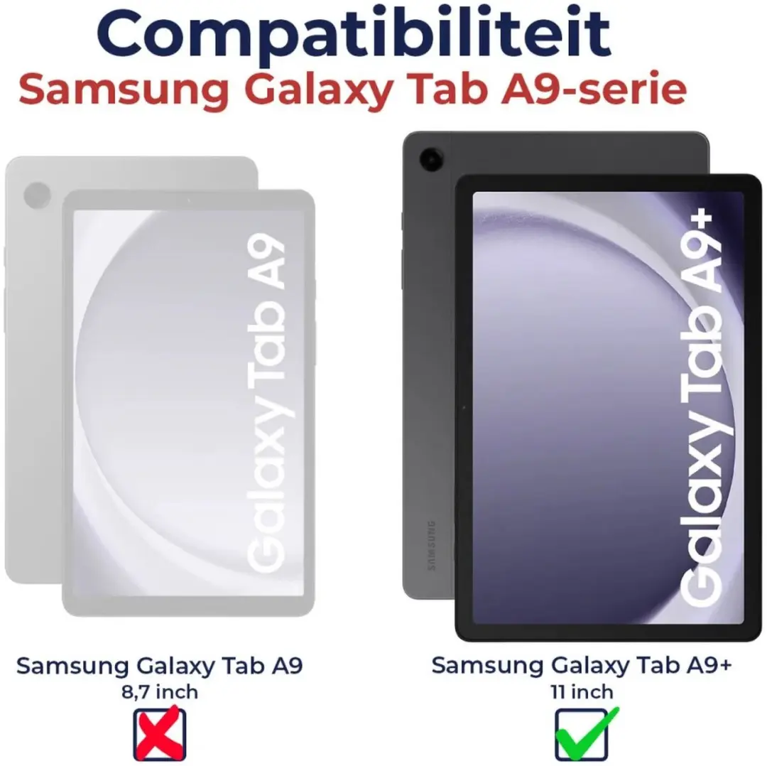 Dux Ducis Tablethoes met Toetsenbord - Samsung Galaxy Tab A9 Plus 12.4" - Zwart