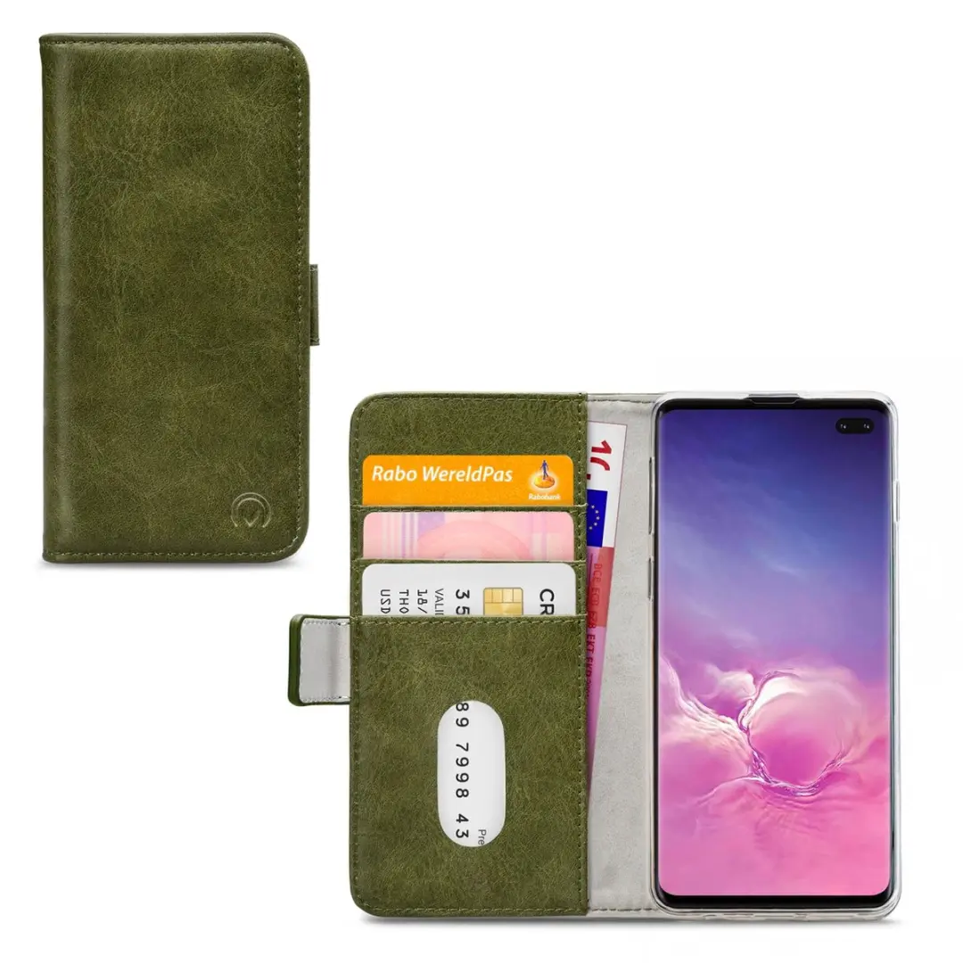 Mobilize Elite Gelly Bookcase MOB-EGWBCG-GALS10P Samsung Galaxy S10+ Hoesje - Groen