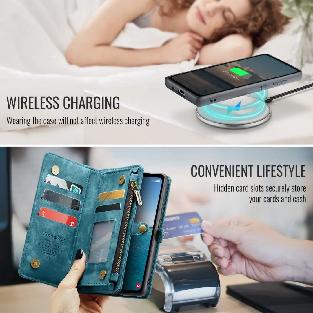 Caseme 008 Hoesje Samsung Galaxy S26 Plus - Blauw - 8 Pasjes