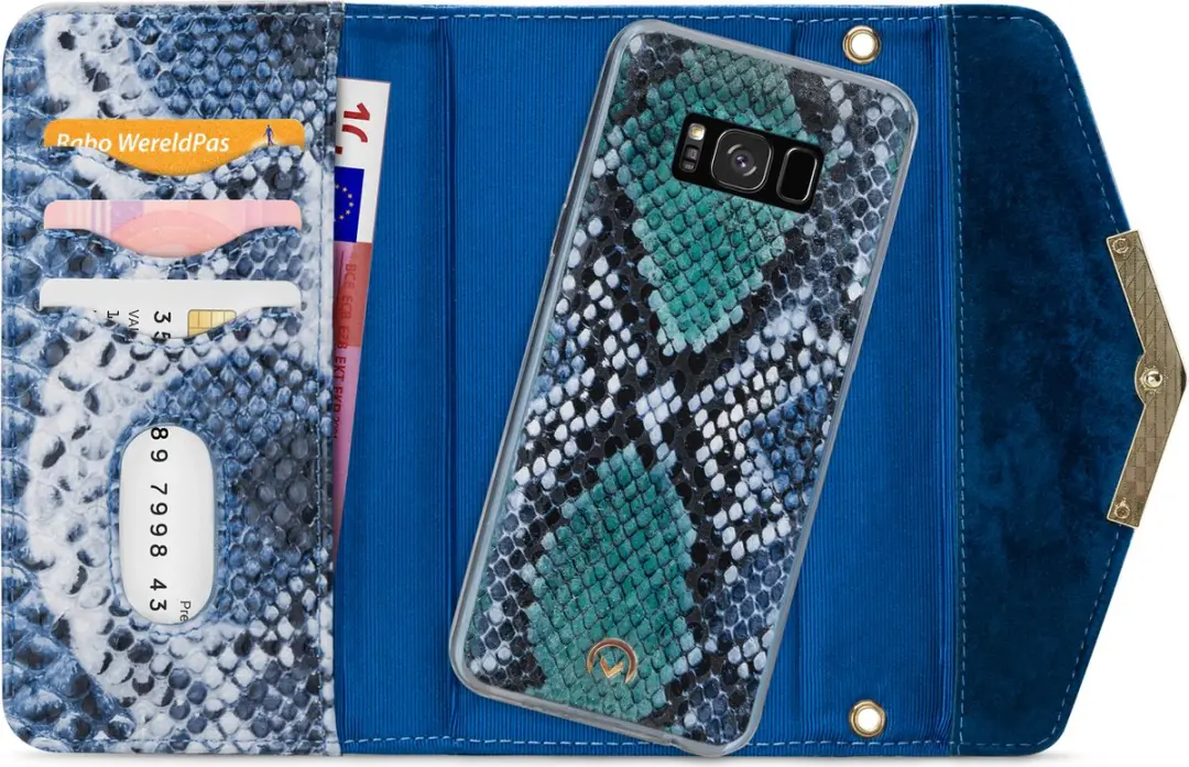 Mobilize Velvet Clutch Samsung Galaxy S8 - Royal Blue - 4 Pasjes
