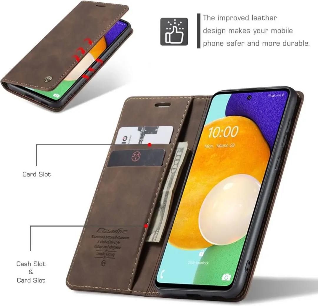 Caseme 013 Book Case Coffee - Samsung Galaxy A53