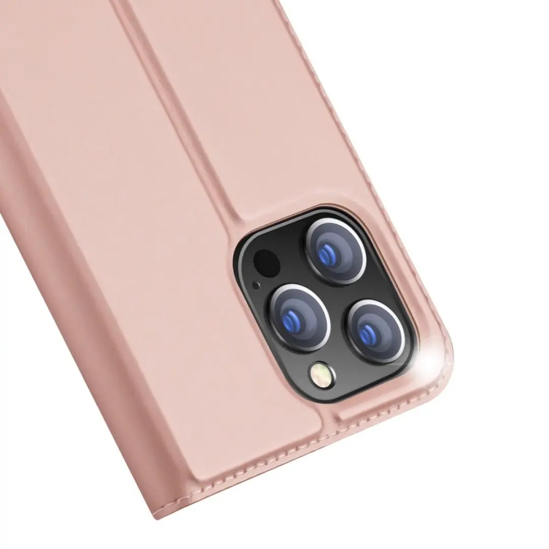 Dux Ducis Slim Bookcase Hoes Roze - iPhone 14 Pro