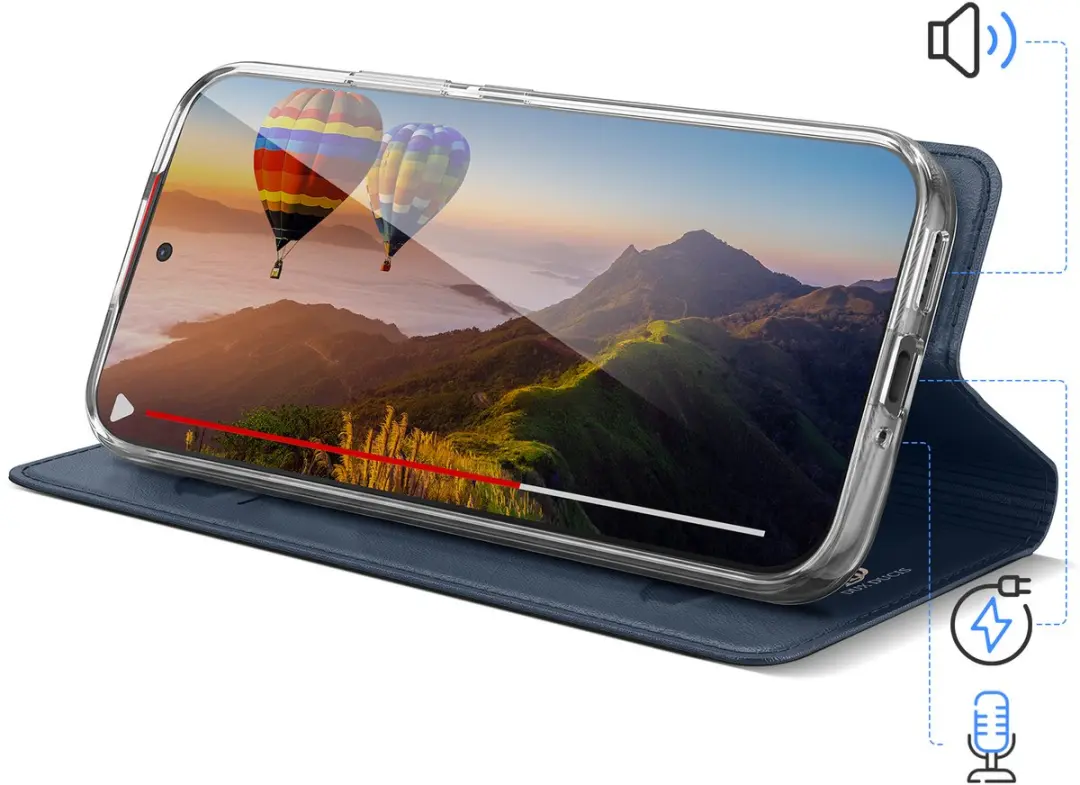 Dux Ducis Folio Pro Xiaomi 17 Hoesje - Nachtblauw
