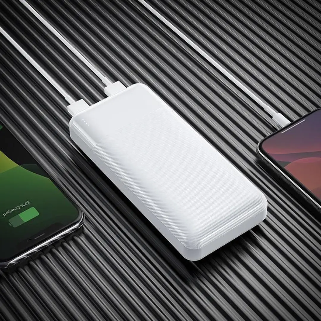 Hoco J72AW Powerbank 20.000mAh - 2x USB-A & USB-C - Wit