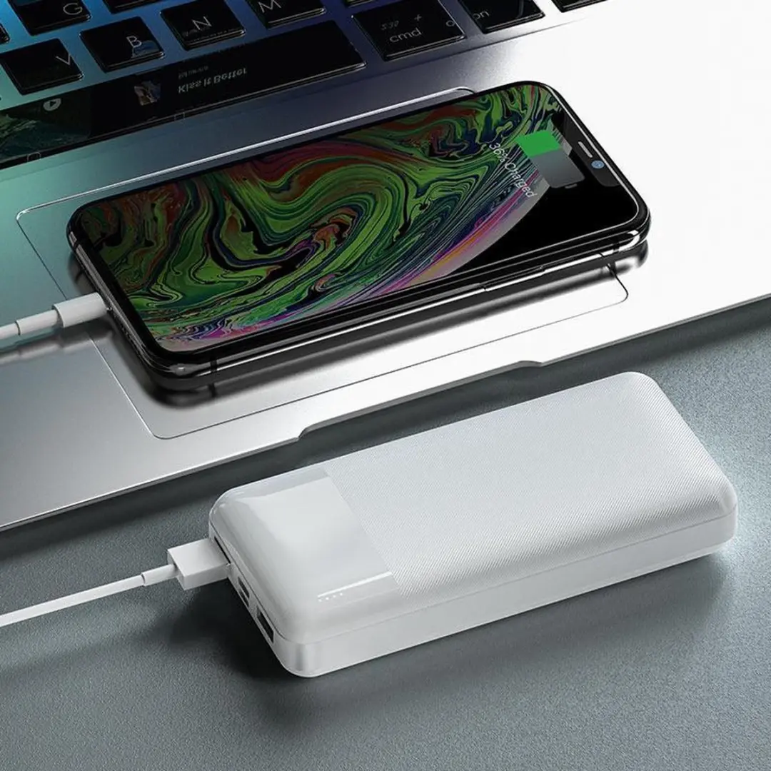 Hoco J72AW Powerbank 20.000mAh - 2x USB-A & USB-C - Wit