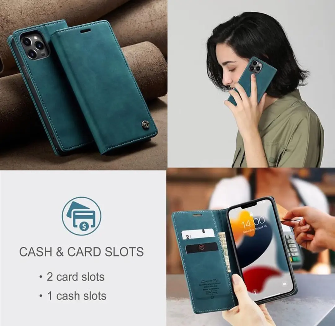 Caseme Wallet Book Case IP13PM-40 - iPhone 13 Pro Max - Lichtblauw