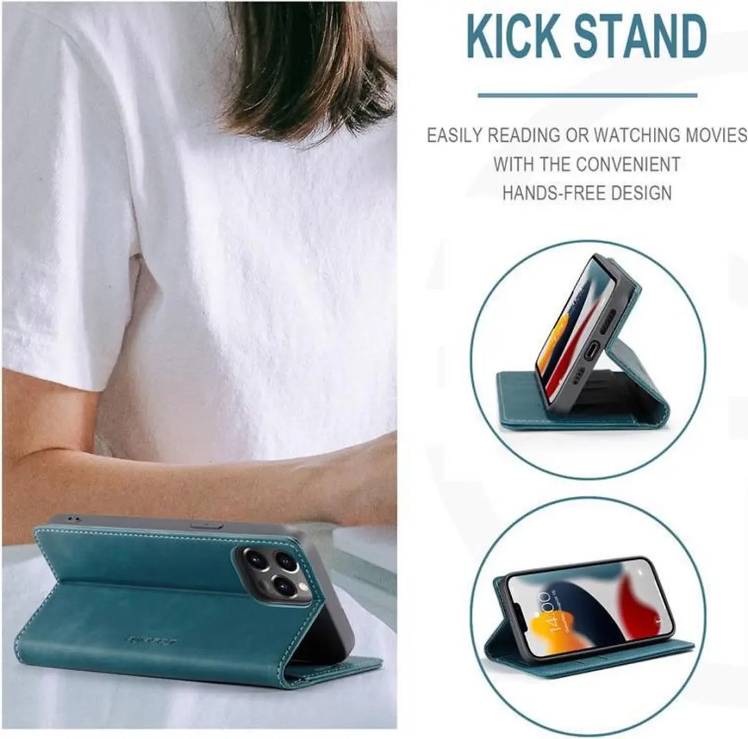Caseme Wallet Book Case IP13PM-40 - iPhone 13 Pro Max - Lichtblauw