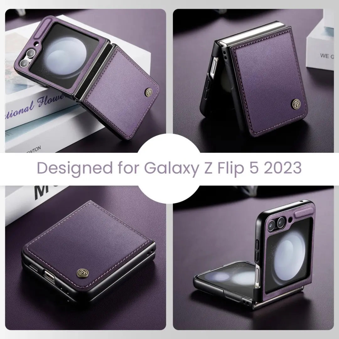CaseMe Basic Flip Case Samsung Galaxy Z Flip 5 - Paars