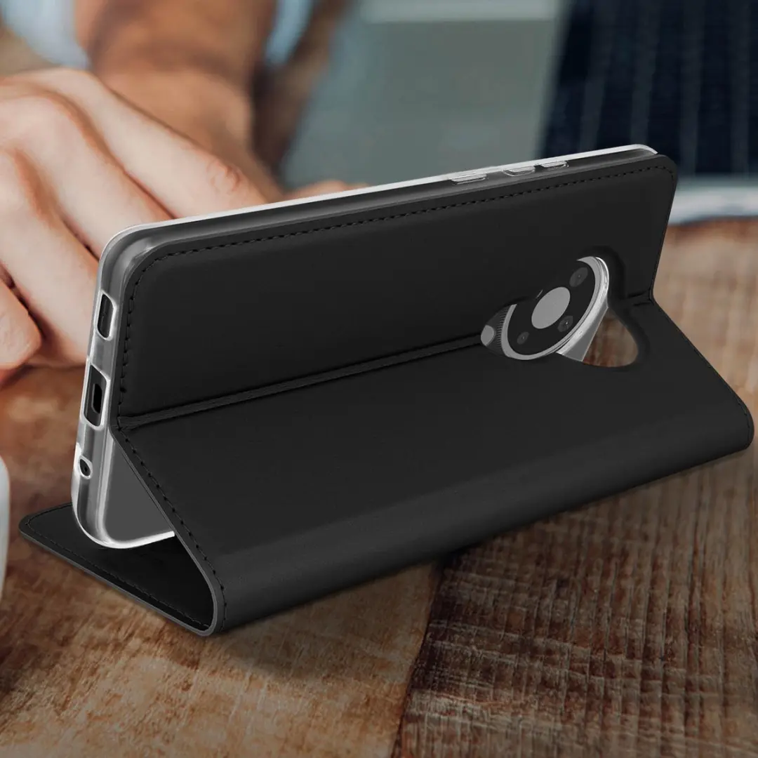 Dux Ducis TPU Wallet Hoesje Nokia 3.4 - Zwart - 6934913057346