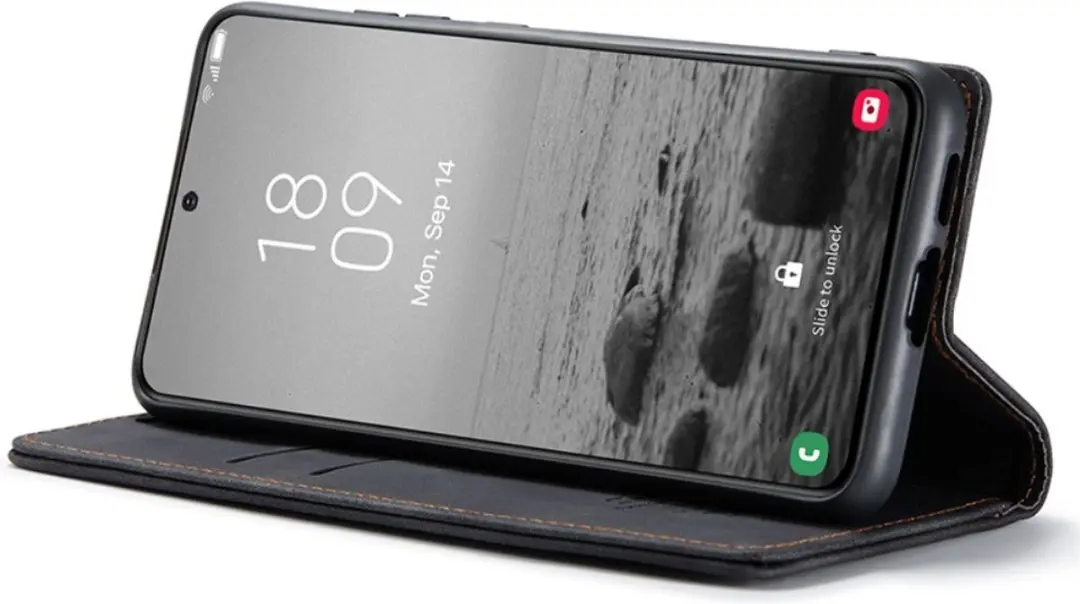 Caseme 013 Book Case Hoesje Samsung Galaxy S24 - Zwart - afbeelding 6 van 6