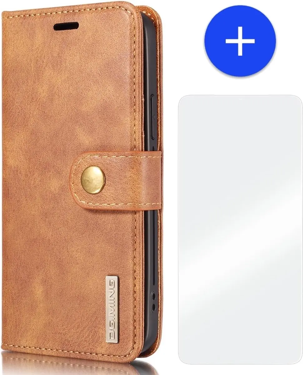 DG.MING Samsung Galaxy S8 Leren Portemonnee Hoesje C22W26-18 - Bruin