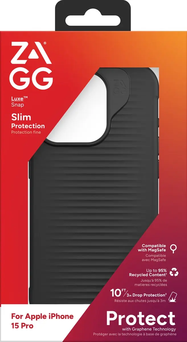 ZAGG Luxe Snap Hoesje iPhone 15 Pro 54677 - Zwart
