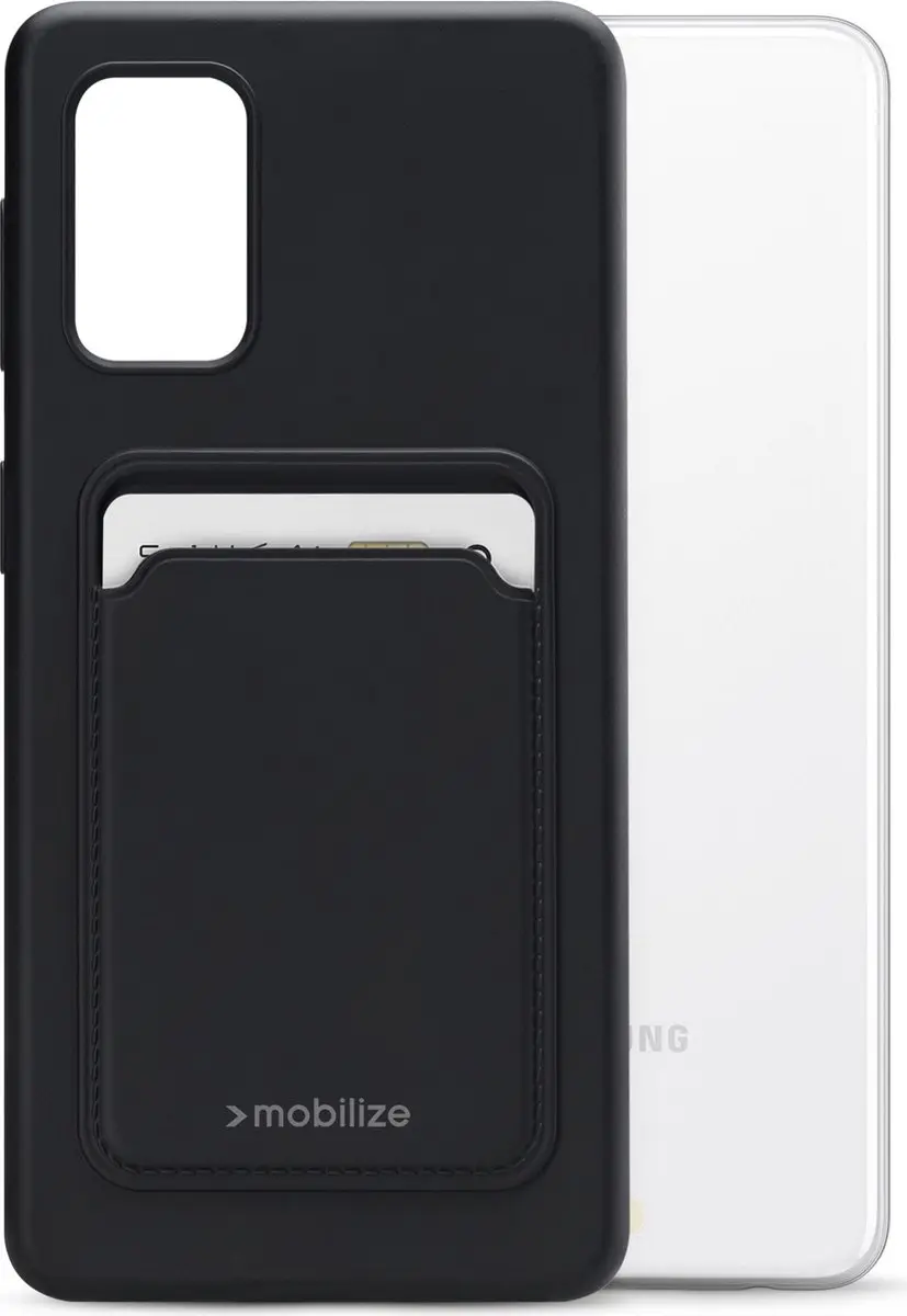 Mobilize Rubber Gelly Card Samsung Galaxy A32 5G Hoesje - Zwart