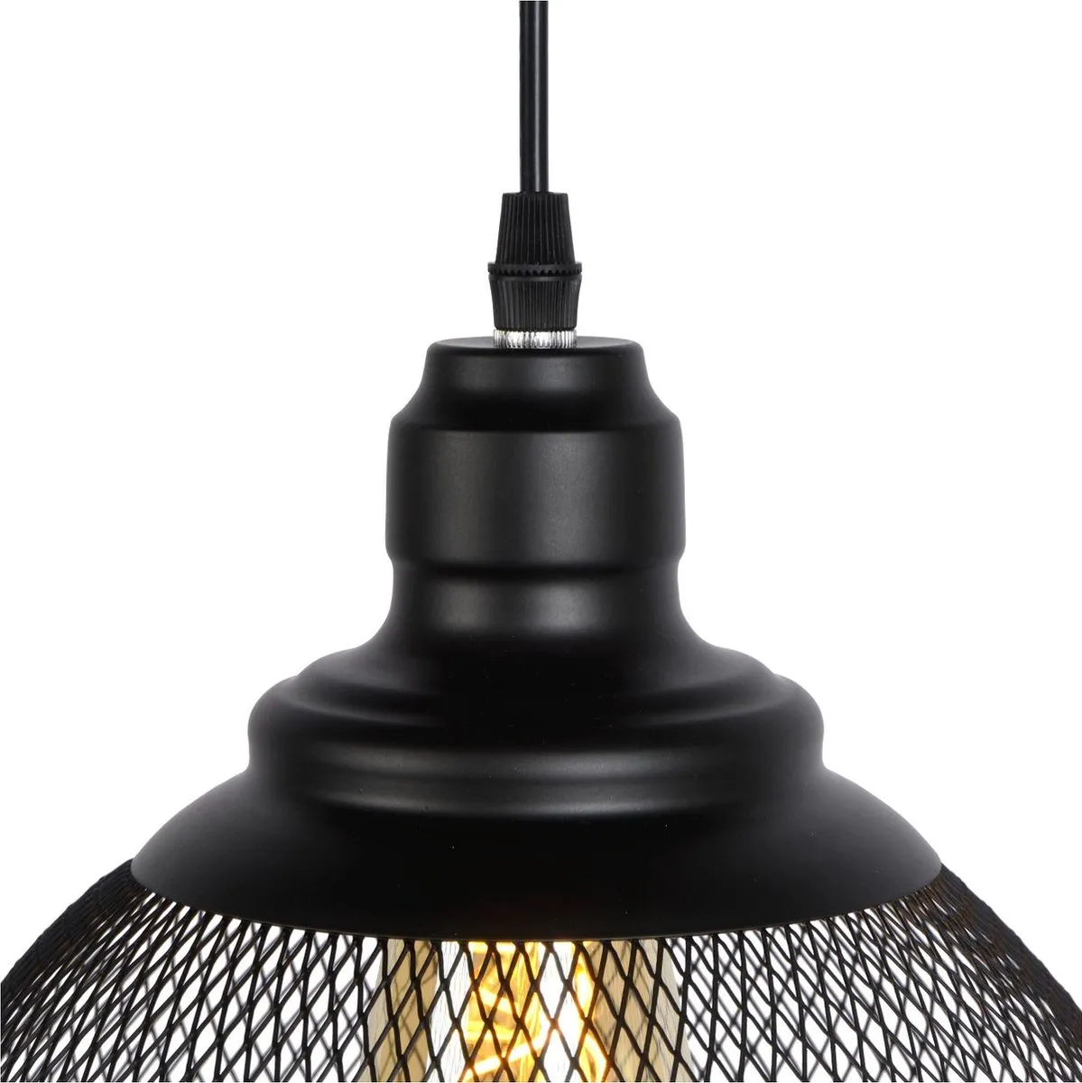 Lucide Mesh Hanglamp Ø22cm - 1xE27 - Zwart