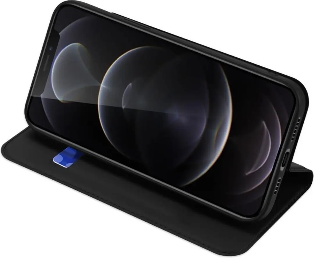Dux Ducis Slim Bookcase Hoes iPhone 13 Pro Max - Zwart